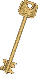 Simple Bronze Key