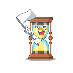 A nationalistic chronometer mascot character design with flag