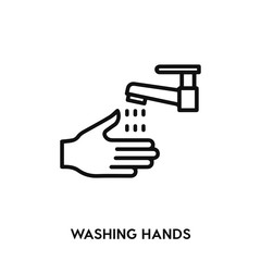 hand washing icon vector. hand wash sign symbol