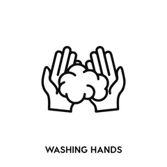 hand washing icon vector. hand wash sign symbol