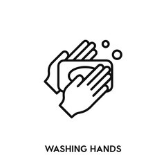 hand washing icon vector. hand wash sign symbol