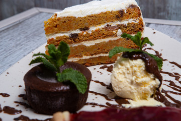 Fondant and carrot cake