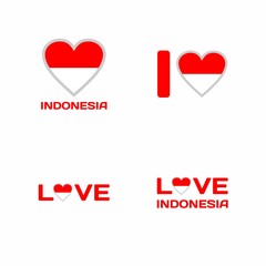 Love Indonesia Icon : Suitable for Country Theme, Infographics and Other Graphic Related Assets.
