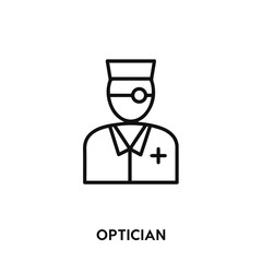 optician icon vector. optician sign symbol