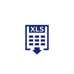 xls download document icon, vector