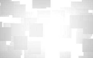White abstract background. Misty backdrop with grey squares. 3D illustration