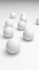 White abstract background. Lowpoly backdrop. Crumpled paper. 3D illustration