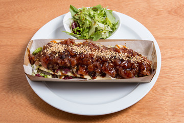 Toast with tuna and salad