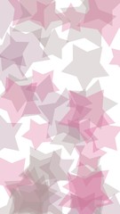 Multicolored translucent stars on a white background. Vertical image orientation. 3D illustration