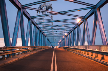 BRIDGE - Picturesque classic steel structure on the river
