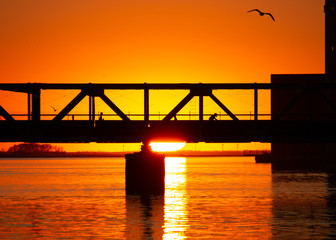 Bridge at sunset