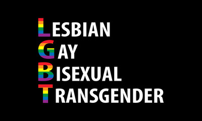 Pride Celebrating LGBT culture symbol. LGBT flag colours typography design.LGBT Pride Month in June. Lesbian Gay Bisexual Transgender. Poster, card, banner and background. Vector ilustration