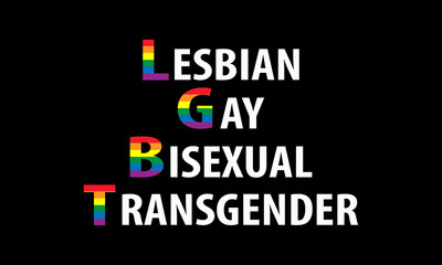 Pride Celebrating LGBT culture symbol. LGBT flag colours typography design.LGBT Pride Month in June. Lesbian Gay Bisexual Transgender. Poster, card, banner and background. Vector ilustration