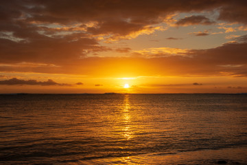 sunset over the sea