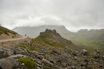 mountain landscape with clouds