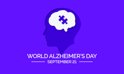 Vector illustration on the theme of World Alzheimer's day observed each year on September 21st across the globe.