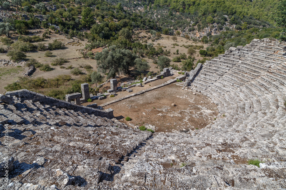 Wall mural ruins of pinara ancient city, turkey