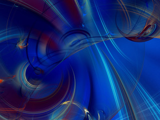 blue abstract fractal background 3d rendering illustration