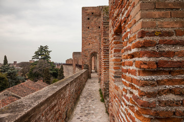 Cittadella, fortified walled town in Veneto - Italy. - obrazy, fototapety, plakaty