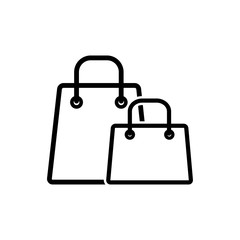 shopping bag - paper bag icon vector design template