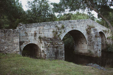 Fototapeta premium Puente romano sobre el rio Tuela en Sanabria (zamora)