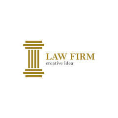 pillar - law logo vector design template