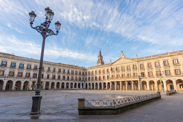 Plaza de España, square in Pamplona (Navarra, Spain).