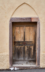 old wooden door to the house