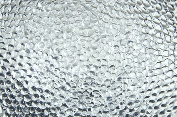 Transparent plastic polymer granules 