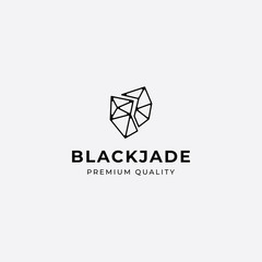 black jade logo design with simple style 