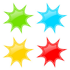 Colorful starburst icons