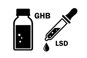 Ghb and Lsd narcotics icon