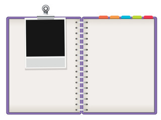 Blank notebook template background