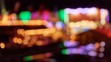 Abstract colorful bokeh lights background header