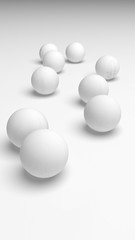 White abstract background. Lowpoly backdrop. Crumpled paper. 3D illustration