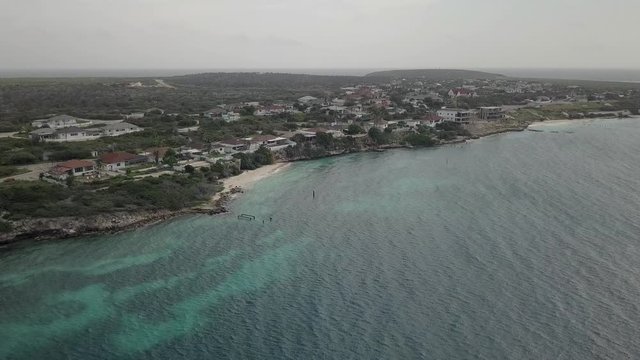 Aerial Drone footage from the coast of Aruba