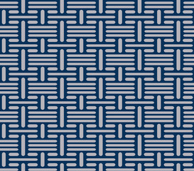 Japanese Weaving Line Vector Seamless Pattern
