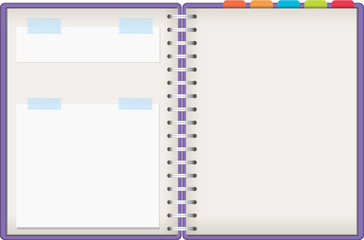 Blank notebook template background