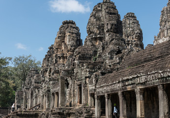 Bayon temple complex in Ankor Wat (Cambodia)