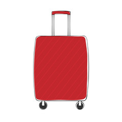 赤くてかわいいスーツケース
