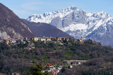Winter landscape near Erba, italy