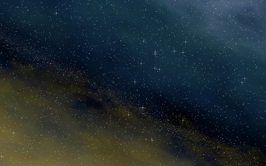 Colorful and beautiful space background. Outer space. Starry outer space texture. 3D illustration