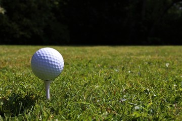 golf ball on tee