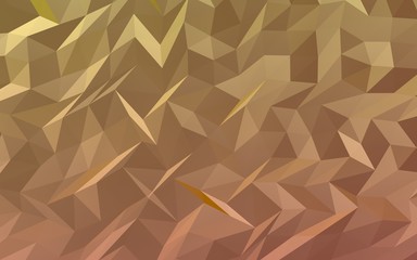 Abstract triangle geometrical orange background. Geometric origami style with gradient. 3D illustration