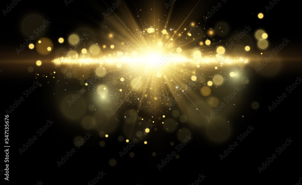 Poster beautiful sparks shine with special light. vector sparkles on a transparent background. christmas ab
