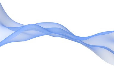 Abstract wave. Scarf. Bright ribbon on white background. Abstract smoke. Raster air background. 3D illustration