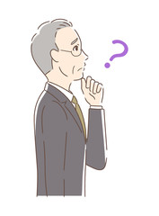 不安・疑問・悩みを感じる男性の横顔