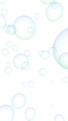 Light blue colored background with purple bubbles. Wallpaper, texture purple balloons. 3D illustration