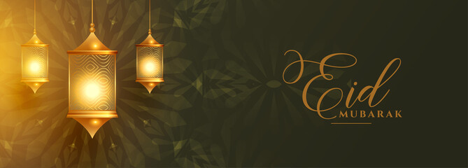 Fototapeta na wymiar beautiful eid mubarak festival banner decoration design