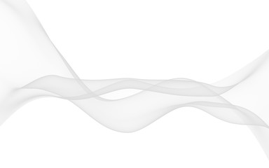 White abstract background. Fluttering white scarf. Waving on wind white fabric. 3D illustration